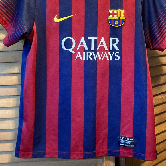 Nike FCB QATAR Blue/Red Soccer Jersey - Picture 8 of 12